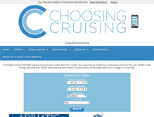Tablet Screenshot of choosing-cruising.com